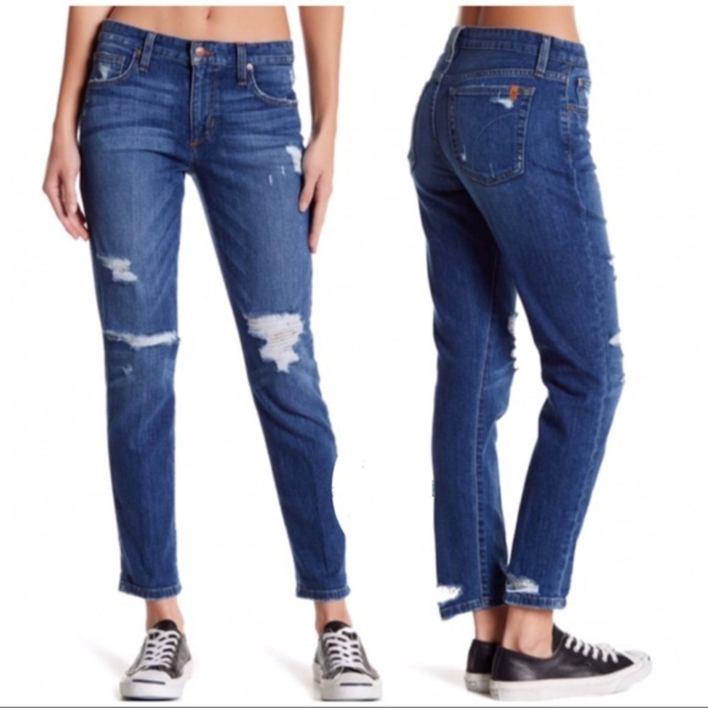 Joe's Ankle Distressed Denim Jeans in Chesney